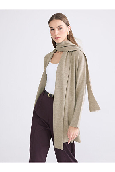 LC Waikiki Vizyon New Season Scarf Collar Women's Knitwear Cardigan