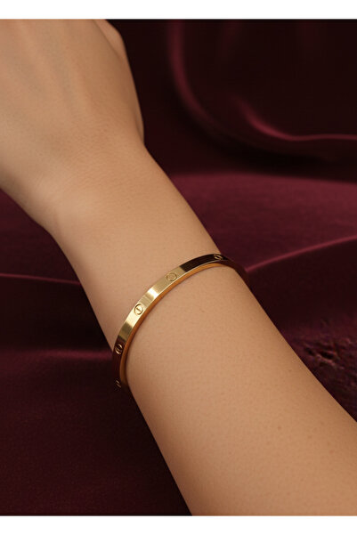 La Clarte Gold Colored Cuff Bracelet