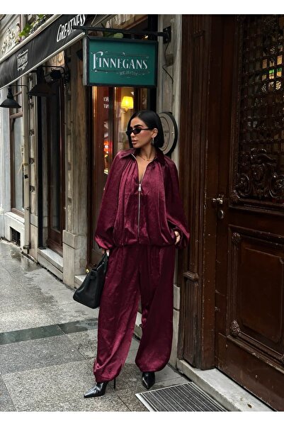 GLAMMOSS L'Atelier Shiny Textured Satin Oversized Set Glm-632