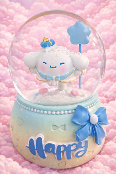 Müzikli Kar Küresi My Soft Life / Cinnamoroll Müzikli ve Işıklı Kar Küresi