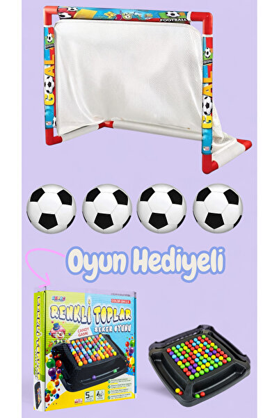 Depomiks Avm Minyatür Kale 🥅 + 4 ⚽ ⚽ ⚽ ⚽ + Şeker 🍬 Oyunu Hediyeli futbol set