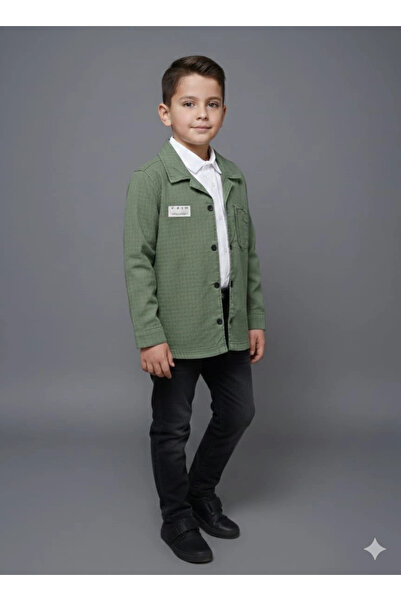 Yonca Çocuk Tombi̇ş Kids 5970-6970 Boys' Jacket Shirt Pants 3-Piece Set