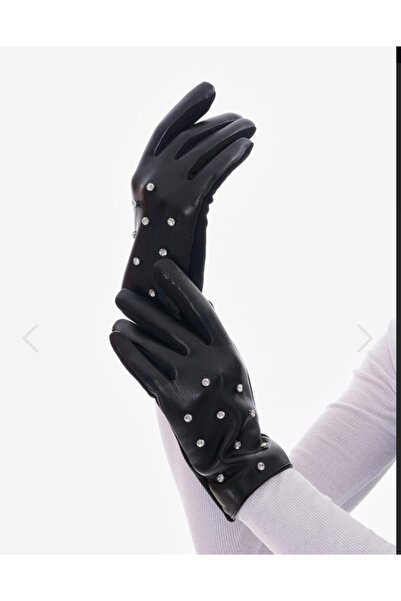 NARA TAŞLI DOKUNMATİK DERİ ELDİVEN