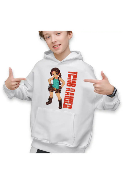 OEM Hanorac Copii Baieti Tomb Raider Chibi Fan Art Lara Croft