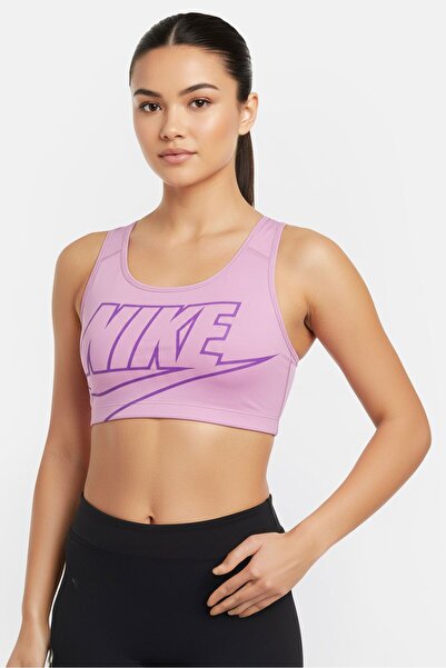 Nike Women Brand Logo Non-Padded Sports Bra, Pink