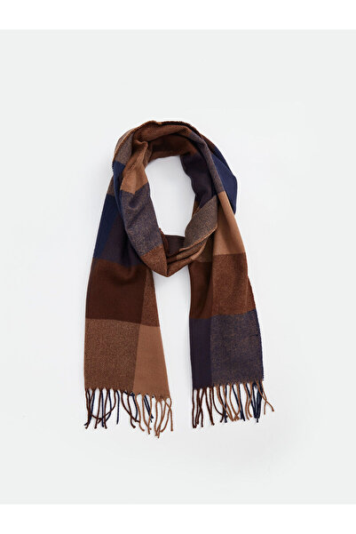 LC Waikiki Nevavm Farkıyla Lcw Accessories Navy Blue Plaid Men's Scarf