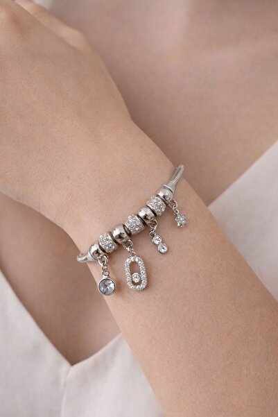 THB.Edition Zirkon Taşlı Charm Bileklik