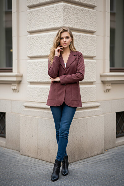 Butik ürünü Büyük beden süet ceket