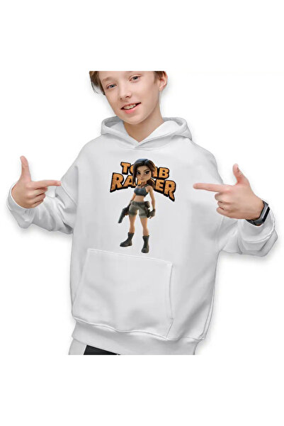 OEM Kids Boys Tomb Raider Indiana Jones Lara Croft Soldier Sweatshirt