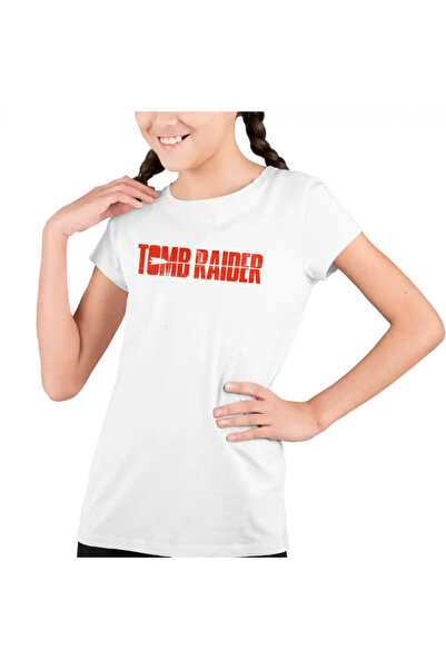 OEM Tricou Copii Fete Tomb Raider Logo Sageata Arc Lara Croft Armata