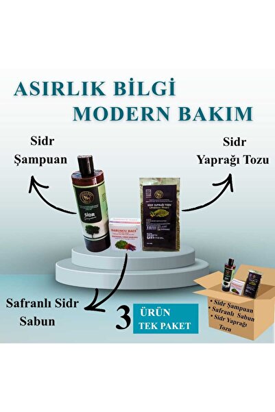 Sabuncu Hacı Es-Sidre Original Arabia Sidr Set of 3 Natural Shampoo. Saffron ...