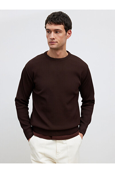 LC Waikiki Lcw Vision Crew Neck Corded Fabric Men's Knitwear Sweater