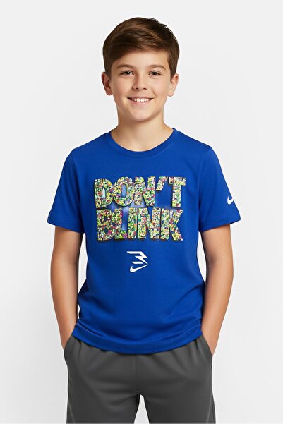 Nike 3Brand by Russell Wilson Kids Boy Graphic Print Short Sleeve T-shirt, Hy...