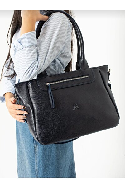 eflanmoda Multi-Compartment Soft Leather Women's Hand and Shoulder Bag