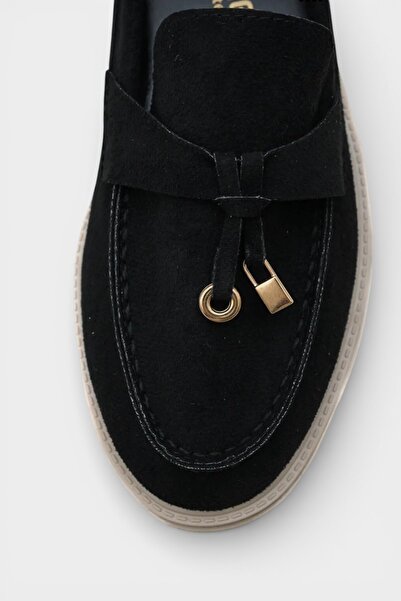 Pazzyonez Women's Black Suede Daily Comfortable Oxford Casual Calvanized Buck...