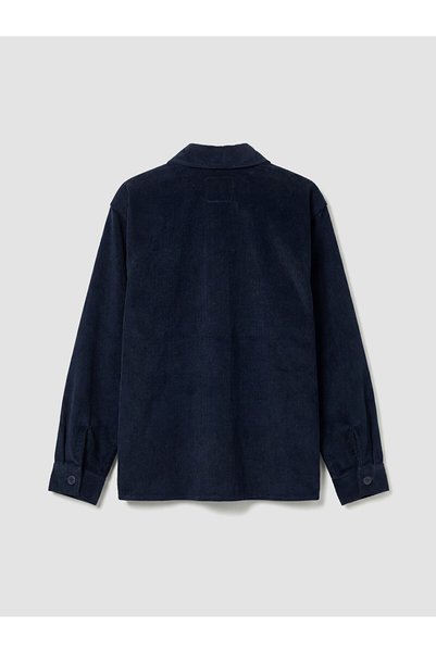 LC Waikiki Two Mt Shop Quality Lcw Kids Navy Blue Boys' Velvet Shirt