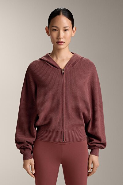 Oysho Kapüşonlu fitilli örgü ceket