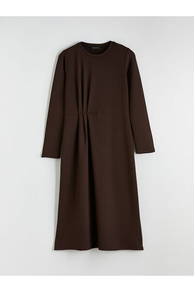 LC Waikiki Rochie maro cu guler tip bicicletă și șnur