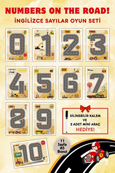 Anonim Yayıncılık İngilizce Sayılar Oyun Seti | A5 | 11 Sayfa | Silinebilen K...