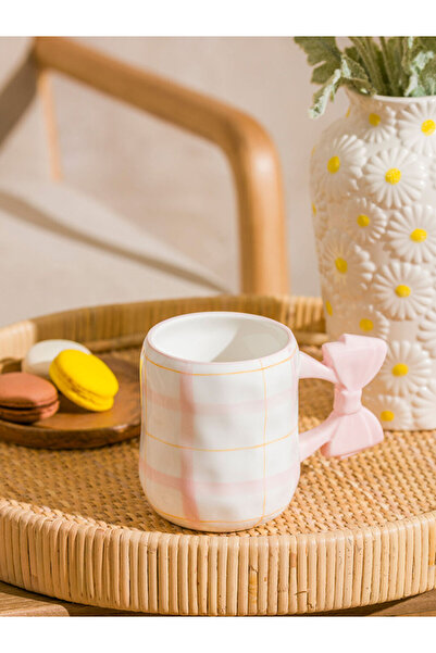 LC Waikiki Rmz Gi̇yi̇m Farkiyla Bow Printed Ceramic Mug 450 ml