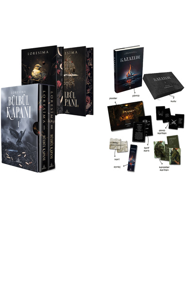 Ephesus Yayınları Bülbül Kapanı İkili Kutu Yan Boyalı Ciltli ve Kazazede 1 Ku...