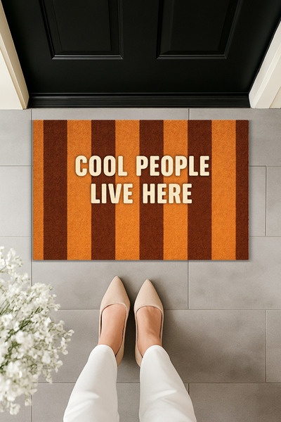 Dormot Modern Digital Printing - Cool People Live Here - Doormat
