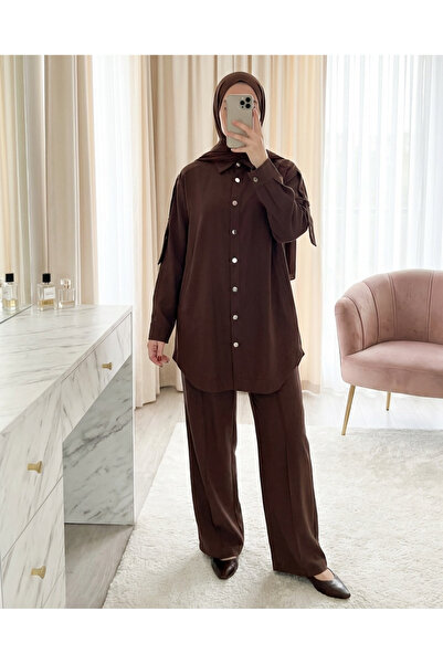 Modamorfo Set cămașă cu umeri dezvăluți pentru femei-14413TKS