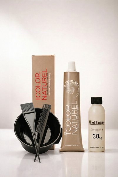 ICOLOR NATURAL color naturel 7.11 Yoğun Küllü Kumral 100 ML + All Of 90 ml ok...