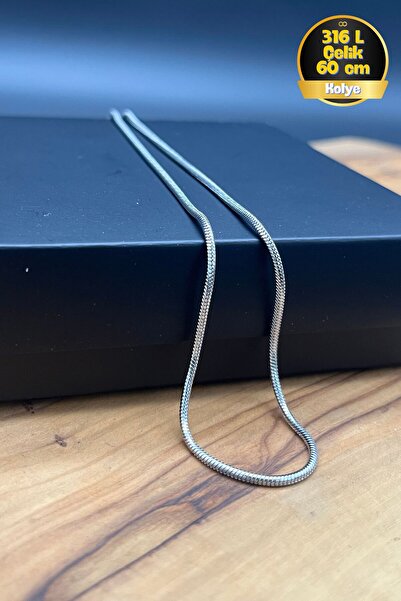 Balzamin Design 60 cm + 5 cm Silver Color 316 L Steel Snake Chain