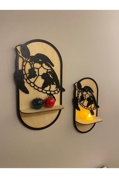 MK Design Dekoratif ikili raf , balkon -mutfak-banyo duvar aksesuar raf