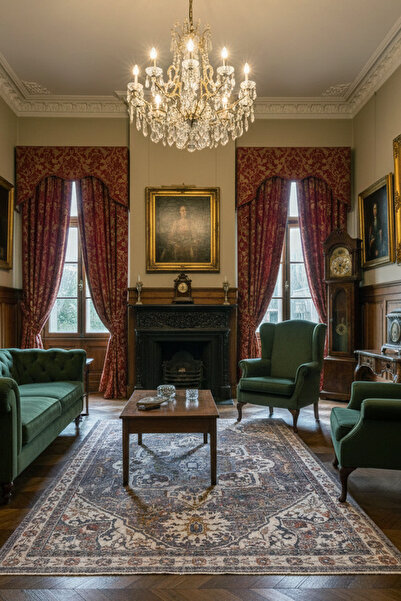 Home Ethnic, Otantik Vintage Desenli Renkli Dokuma Oturma Odası, Salon Ve Mut...