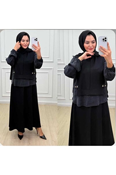 Marka Silk Kupra Fabric Skirted Hijab Set