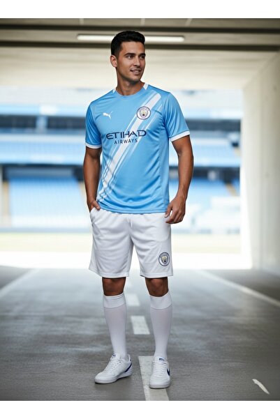 Rima Fashion Manchester City Men's Tracksuit Kit - Classic Striped Edition