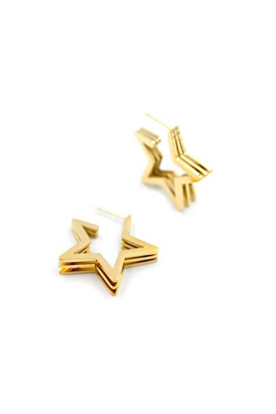OEM Star steel earrings - gold