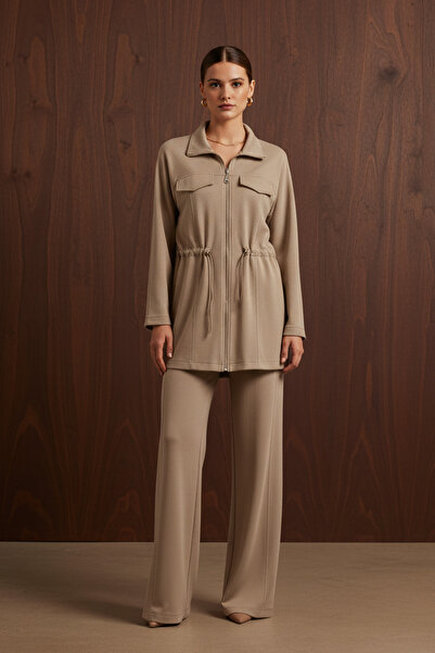 Modamorfo Set modal cu șireturi cu fermoar pentru femei-14433TKS