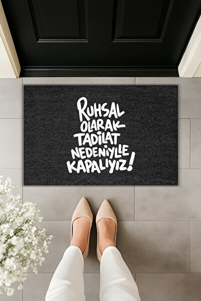 Dormot طباعة رقمية حديثة - نحن مغلقون بسبب التحول الروحي - سجادة أمام الباب