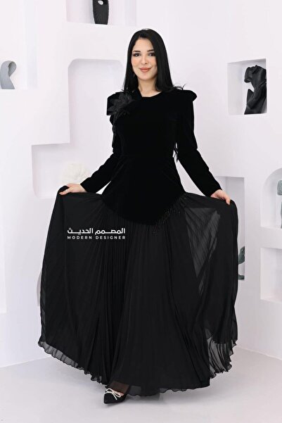 modern designer Barbie crepe evening dress