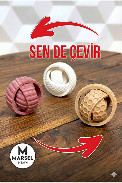 MarselDizayn 3'lü Stres Küreleri - Odaklanma ve Rahatlama İçin Fidget Oyuncağ...