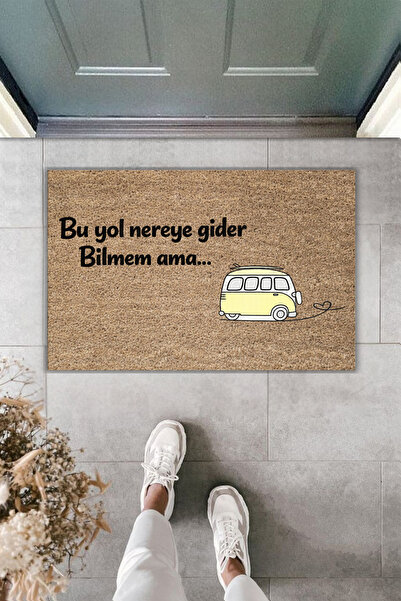 Rugmood طباعة رقمية حديثة - هذا الطريق يذهب إلى أين؟ لا أعرف - سجادة أمام الباب