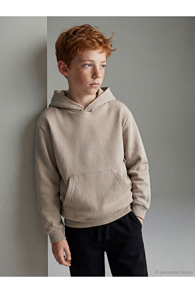 LC Waikiki Peak New Season Hooded Boys' Thick Sweatshirt