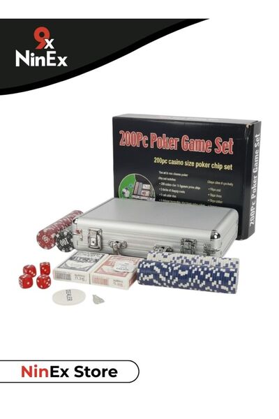 Generic 200 Piece Poker Game Set with Aluminum Carry Case, Casino Style Chips...