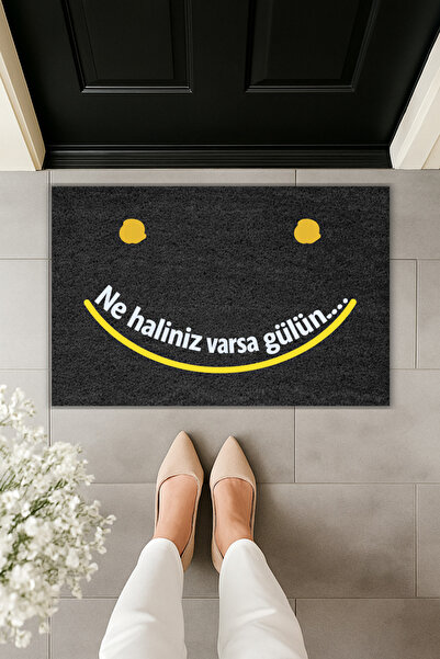 Dormot Modern Digital Printing - Whatever You Have, Smile :) - Doormat