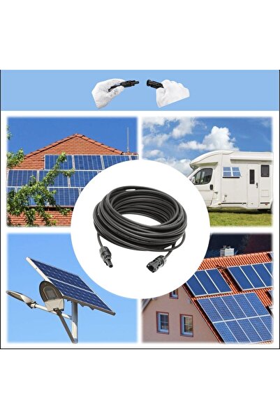 OEM 4mm solar conductor for photovoltaic panels, connector included, black co...