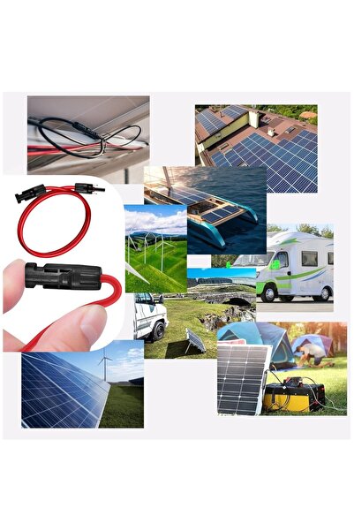 OEM Conductor solar 4mm pentru panouri fotovoltaice,conector inclus,culoare r...
