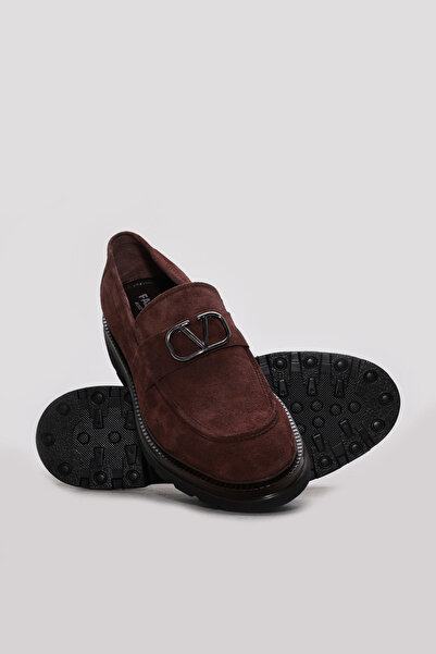 Ayakkabıhane Genuine Suede Leather Inside and Out Brown Eva Men's Casual Shoe...