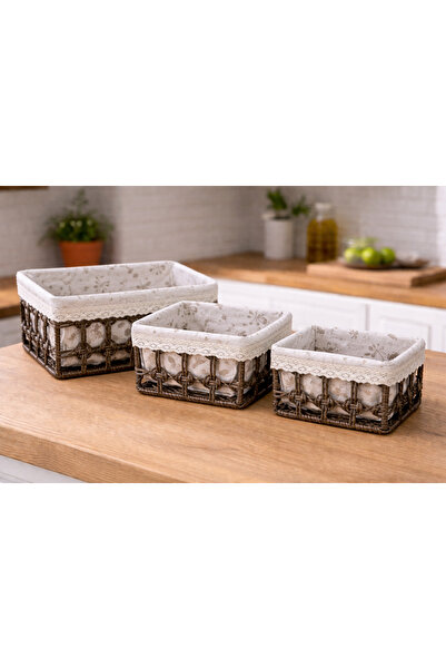 Generic Stylish and practical 3-piece storage basket set