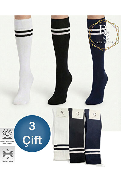 ragistore 3-Piece Striped Knee Socks