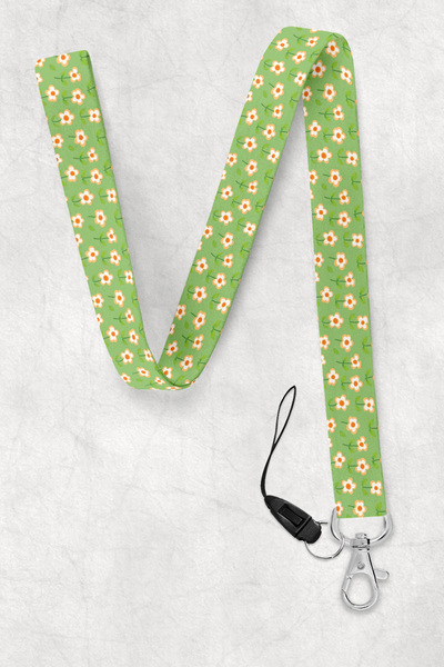 BUEMİ Green and Daisies Neck Strap, Neck Strap Lanyard, Card and Phone Holder...