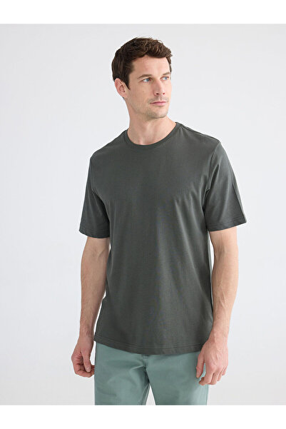 LC Waikiki قم بإنشاء أسلوبك من متجر UZG، تي شيرت رجالي من القطن الممشط بياقة ...