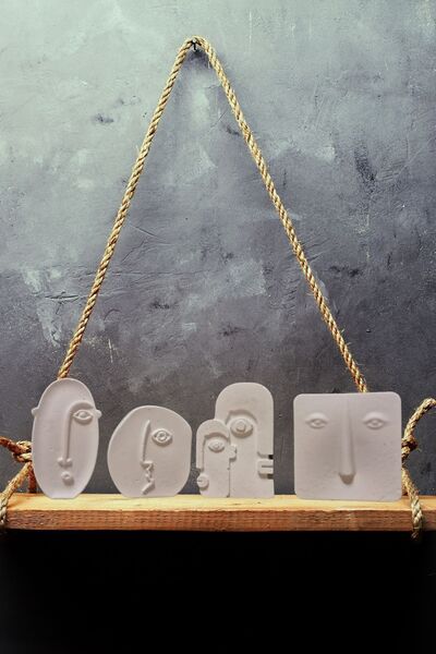 Bernami مجموعة من 4 تماثيل وجه إسكندنافي وديكورات منزلية من Pinterest